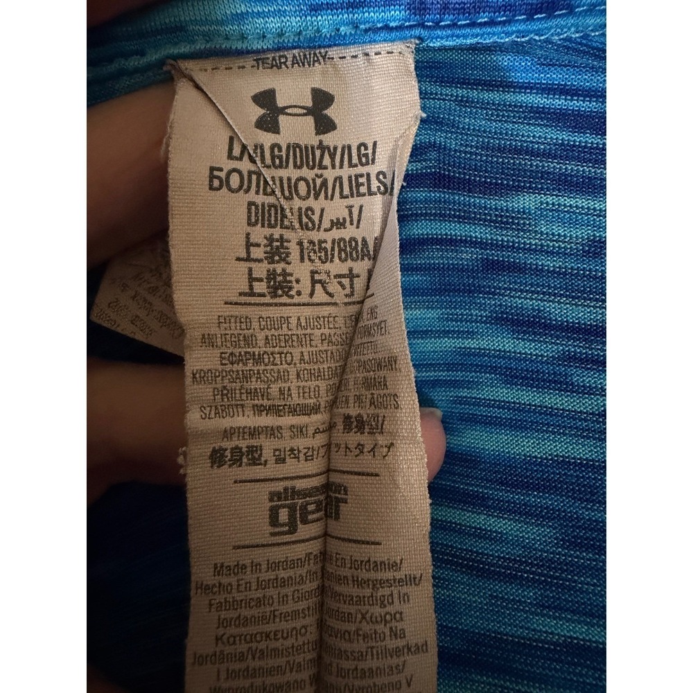Under Armour Womens Blue Space Dye AllseasonGear Quarter Zip Pullover Large - Picture 5 of 10